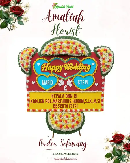 Papan Bunga Pernikahan Molanikime
